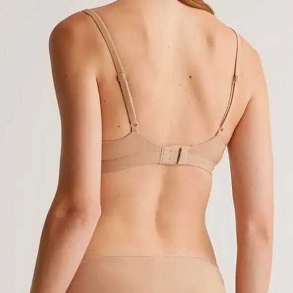 NWT Quince Second Skin Crossover Bralette (2-pack) in Sand Size Small - Picture 4 of 6